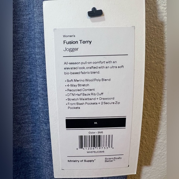 Women’s - Ministry of Supply Fusion Terry Jogger SZ XL - Picture 8 of 8